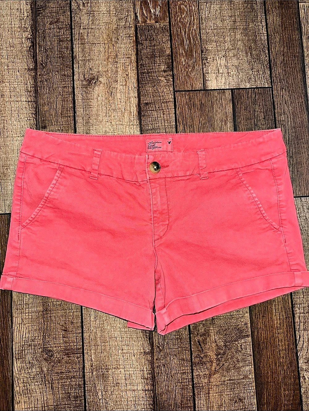 American Eagle Outfitters Stretch Jean Shorts Pink Size 12